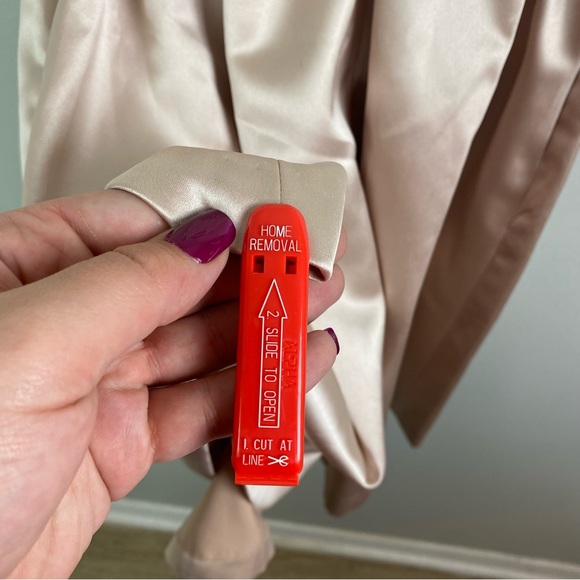 NWT After Six | Cameo Blush Ivory Cocktail Length Classic Lace Dress 4 - Picture 5 of 13